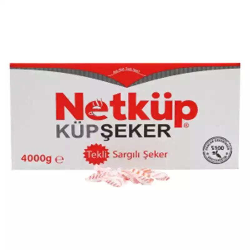 Netküp Tek Sargılı Küp Şeker 4000 Gr 4 kg - 1