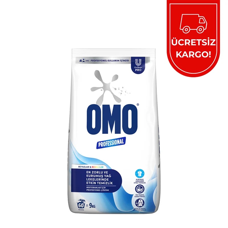 Omo Professional Toz Deterjan Restoranlara Özel 9 Kg Ücretsiz Kargo - OMO