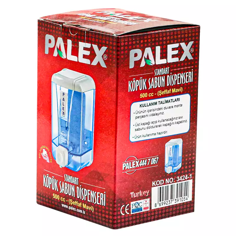 Palex Köpük Sabun Aparatı 500 Ml Şeffaf Mavi - 3