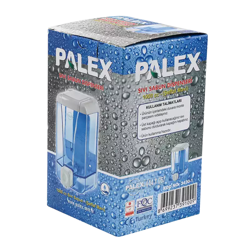 Palex Sıvı Sabun Aparatı 1000 Ml Şeffaf Mavi - 3