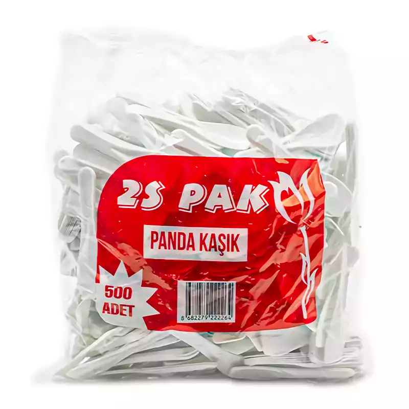 Plastik Panda Dondurma Kaşığı 500lü - 1