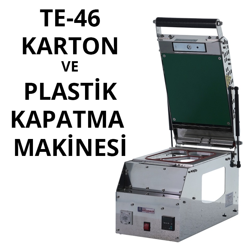 Plastik ve Karton Tabak Kapatma Makinesi TE-46 - TUNBAR MAKİNE (1)