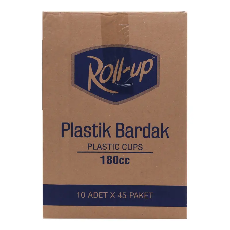Roll Up Plastik Bardak 180 cc 10'lu 45 Paket - 1