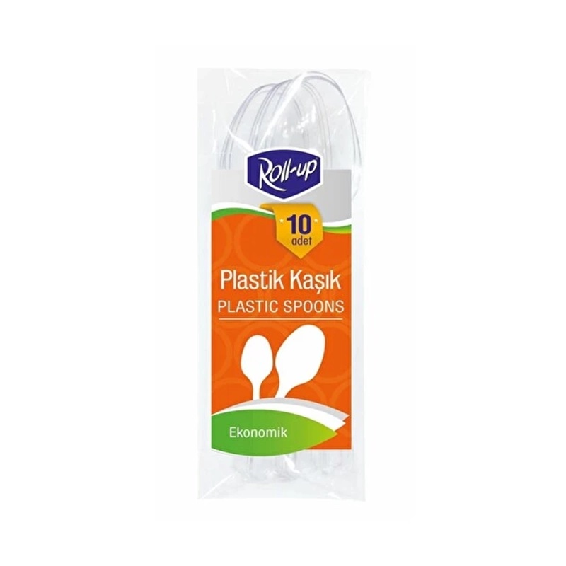 Roll Up Plastik Kaşık 10'Lu - ROLL-UP