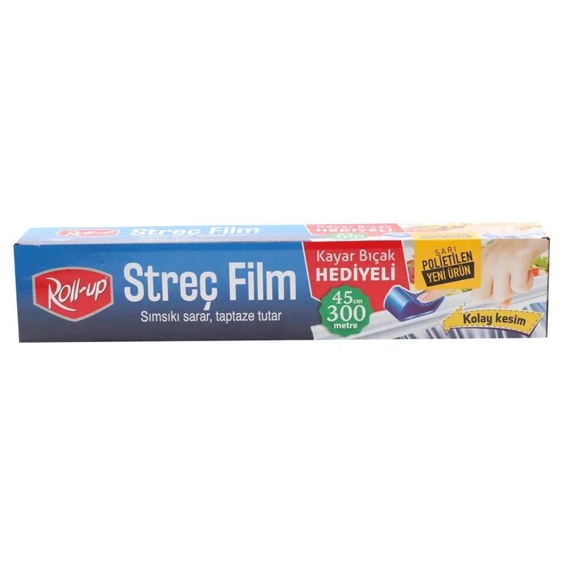 Roll-Up Sarı Polietilen Streç Film 45x300 Metre 8 Mikron 1x12 - 4