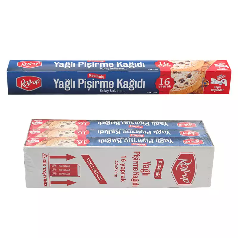 Roll Up Kesilmiş Yağlı Pişirme Kağıdı 37x42 16 Yaprak - 1