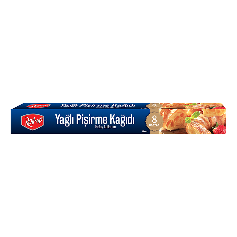 Roll Up 8 metre Kesilmiş Yağlı Pişirme Kağıdı 37cm x 8m - 1