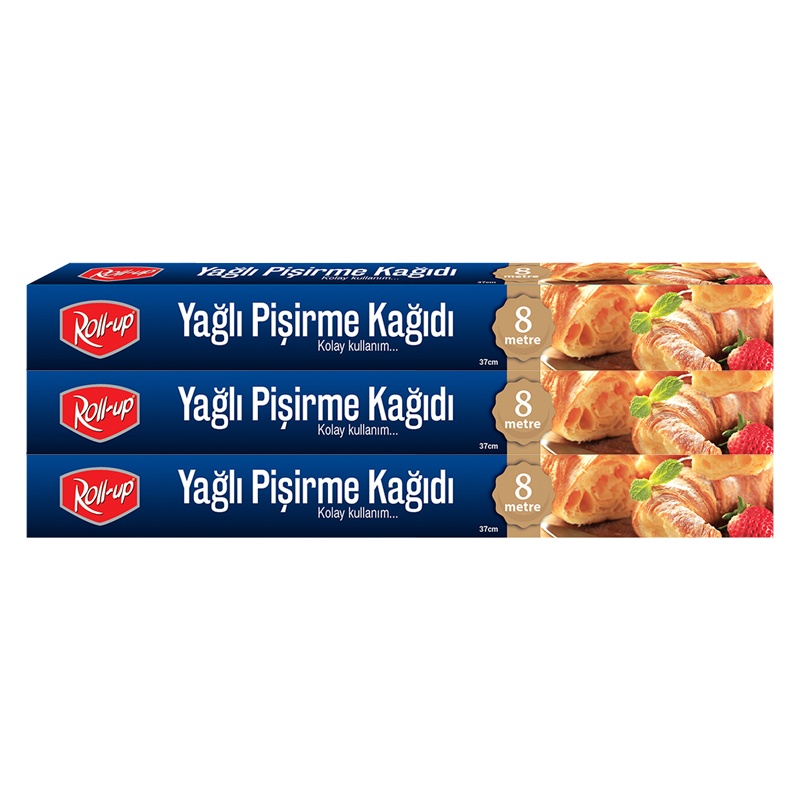 Roll Up 8 metre Kesilmiş Yağlı Pişirme Kağıdı 37cm x 8m - ROLL-UP (1)