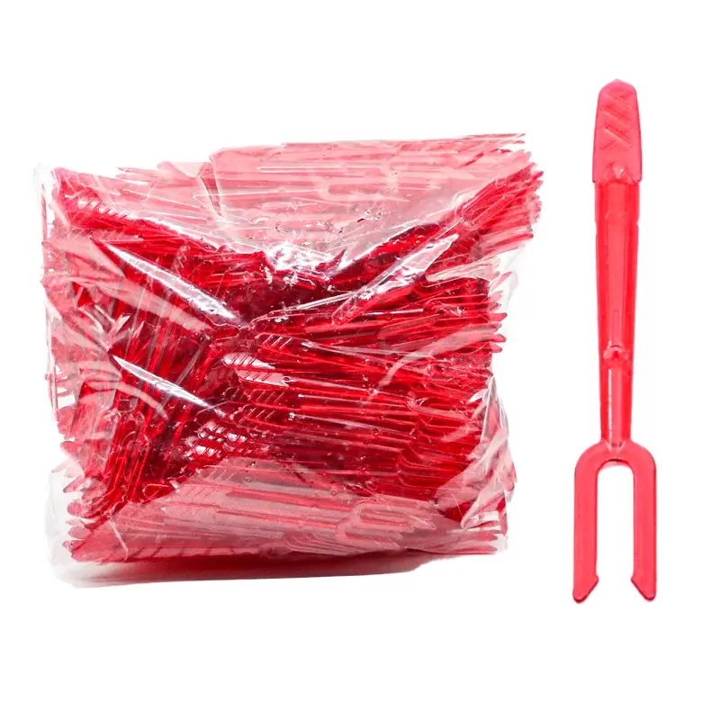Smart Pack Cips Çatalı Kırmızı Renk 1000 Adet - 1