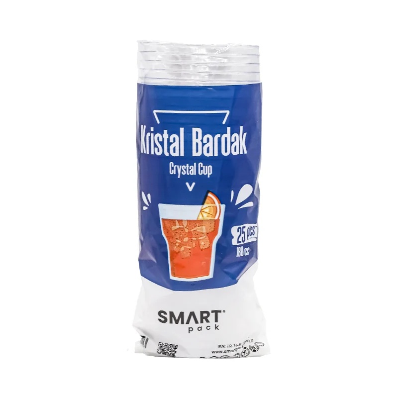 Smart Pack Kristal Sert Plastik Cup Bardak 7,2 Gr 25 Adet - SMART PACK