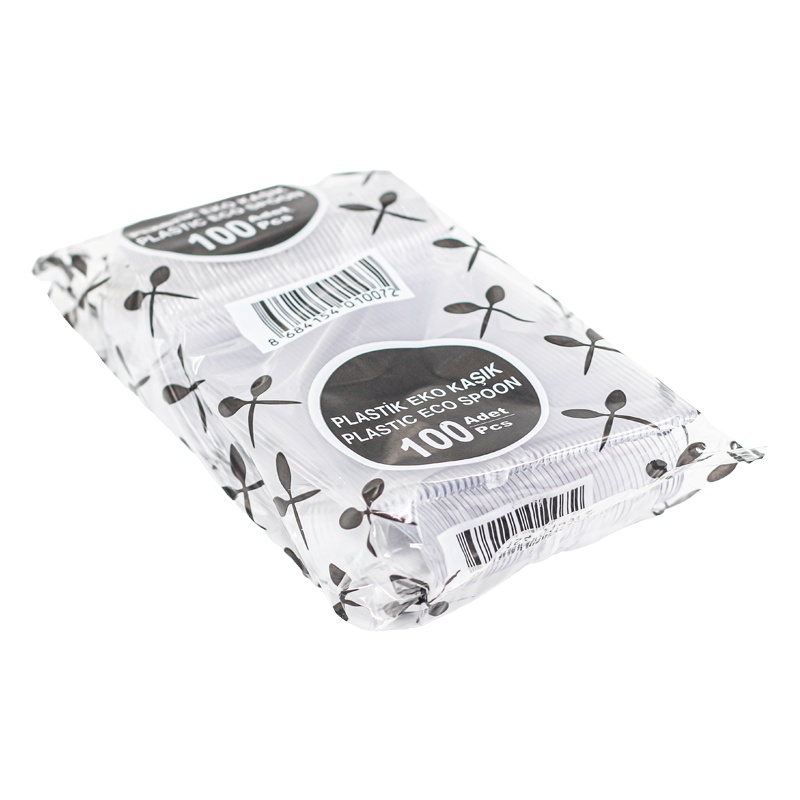 Smart Pack Plastik Ekonomik Kaşık 2,1 Gram Şeffaf 100 Adet - SMART PACK (1)