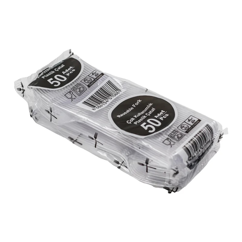 Smart Pack Premium Çatal Şeffaf 50 Li 2,8 Gr - 1