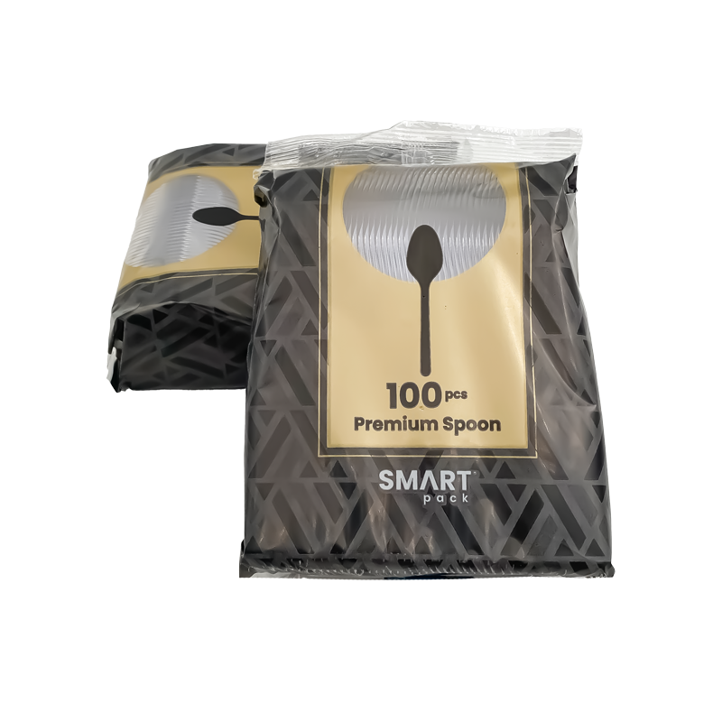 Smart Pack Premium Plastik Kaşık Şeffaf 2,8 Gr 100Lü - 3