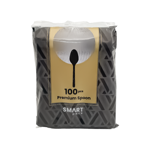 Smart Pack Premium Plastik Kaşık Şeffaf 2,8 Gr 100Lü - 1