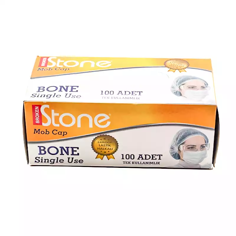 Stone Tek Kullanımlık Bone Kutulu 100 Adet 18 Cm - 1