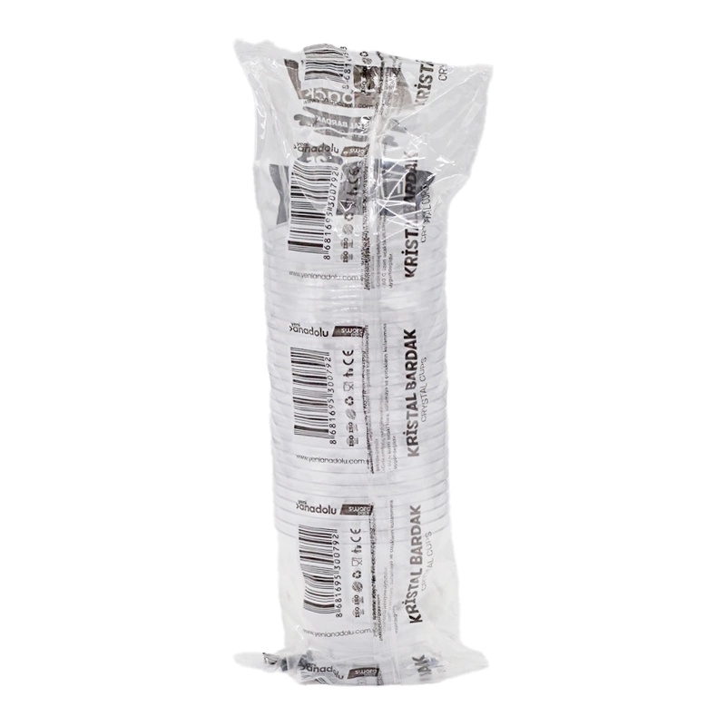Sword Kristal Sert Plastik Cup Bardak 25 Adet - 4