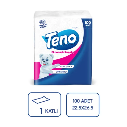 Teno Kağıt Servis Peçete 100Lü 32 Paket YENİ - 1