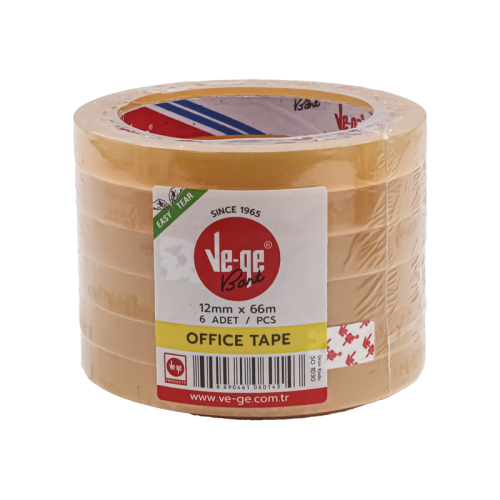 Vege Office Tape 12x66 Metre Selefon Bant 6Lı - 2