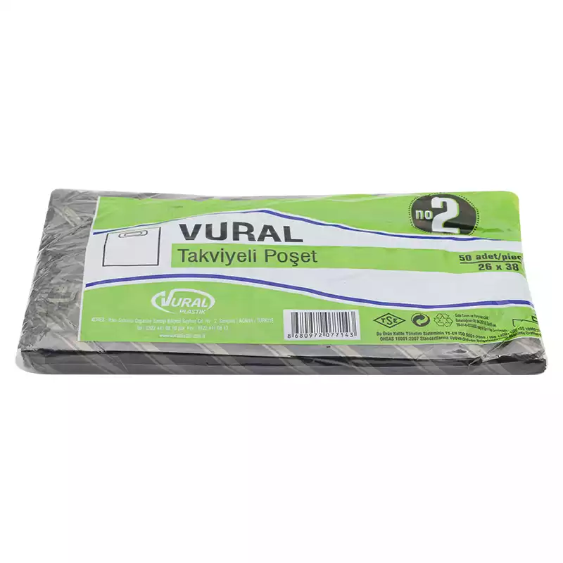 Vural Takviyeli Diagonal Poşet 26x38 No 2 50'li - 1