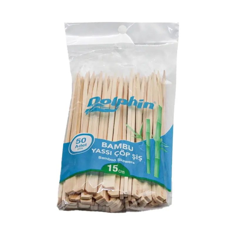 Yassı Çöp Şiş 15 Cm 50 Li - 1