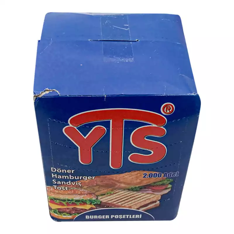 YTS Hamburger Poşeti 13x13 Burger Torbası - 2