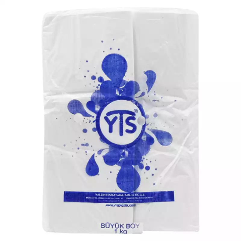 YTS Beyaz Atlet Poşet Büyük Boy 30x60 Hışır Poşet - 2