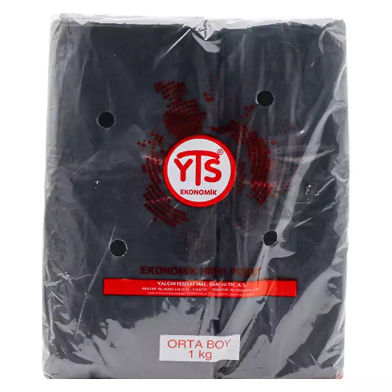 YTS Ekonomik Siyah Atlet Poşet Orta Boy 27x50 Hışır Poşet - YTS (1)