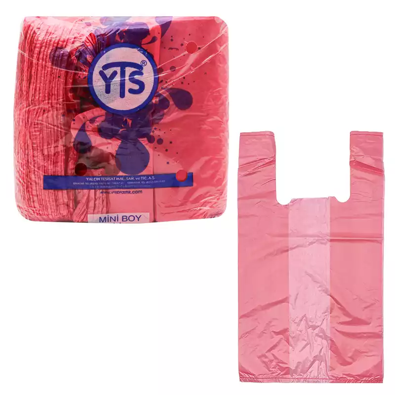 YTS Kırmızı Atlet Poşet Mini Boy 20x35 Hışır Poşet - 1