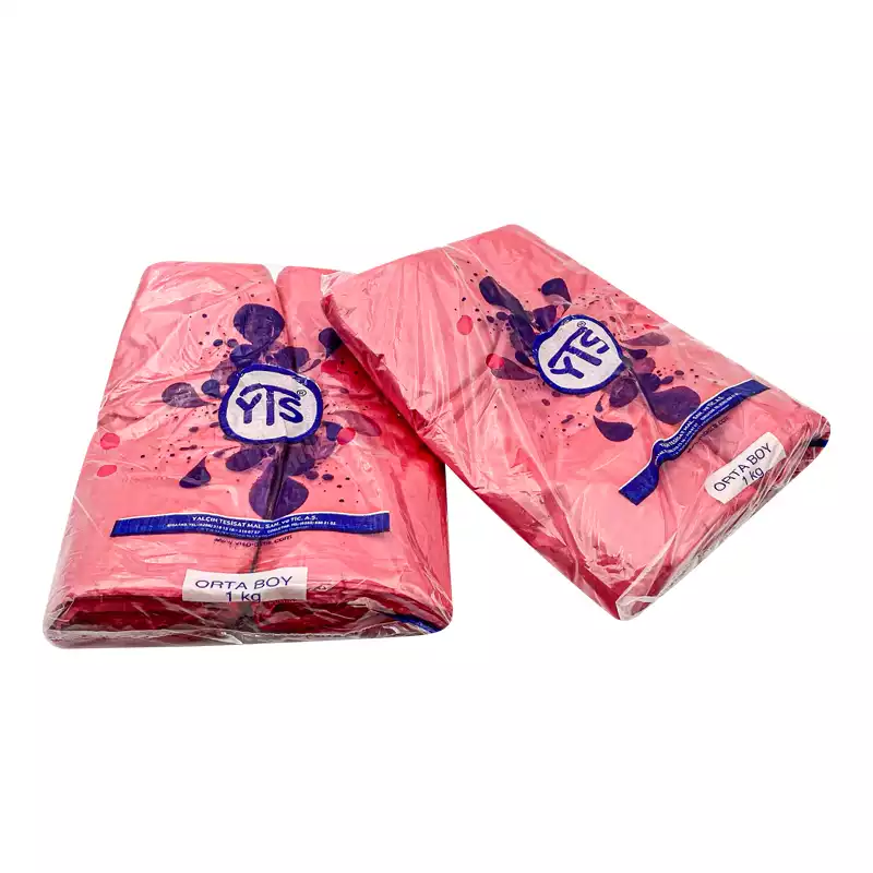 YTS Kırmızı Atlet Poşet Orta Boy 27x50 Hışır Poşet - 4