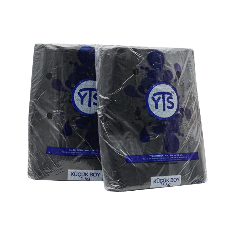 YTS Koyu Siyah Kalın Küçük Boy Atlet Poşet 24x42 Cm Hışır Poşet - YTS (1)