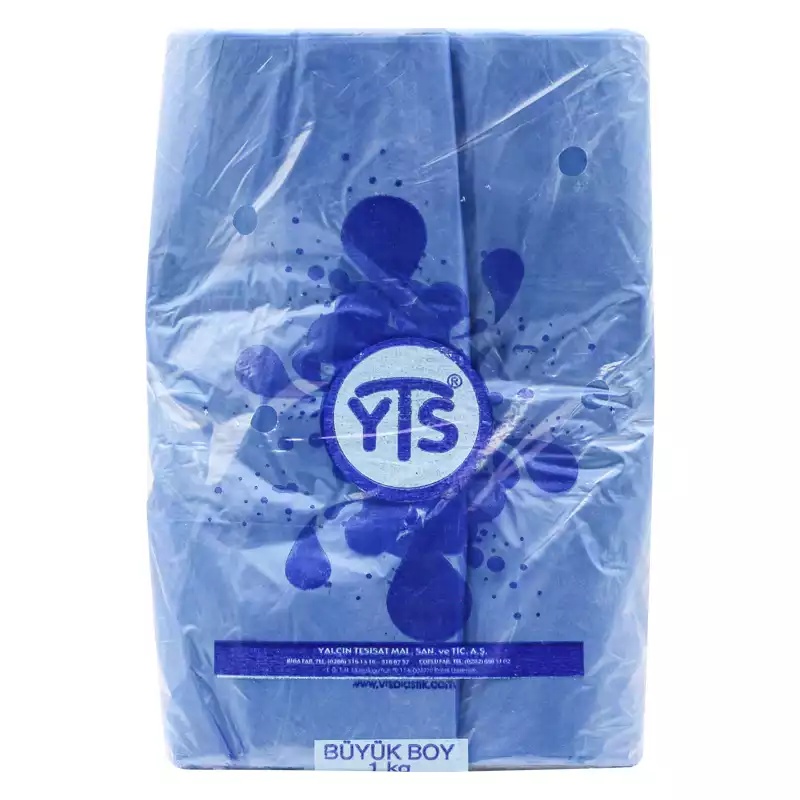 YTS Mavi Atlet Poşet Büyük Boy 30x60 Hışır Poşet - 2