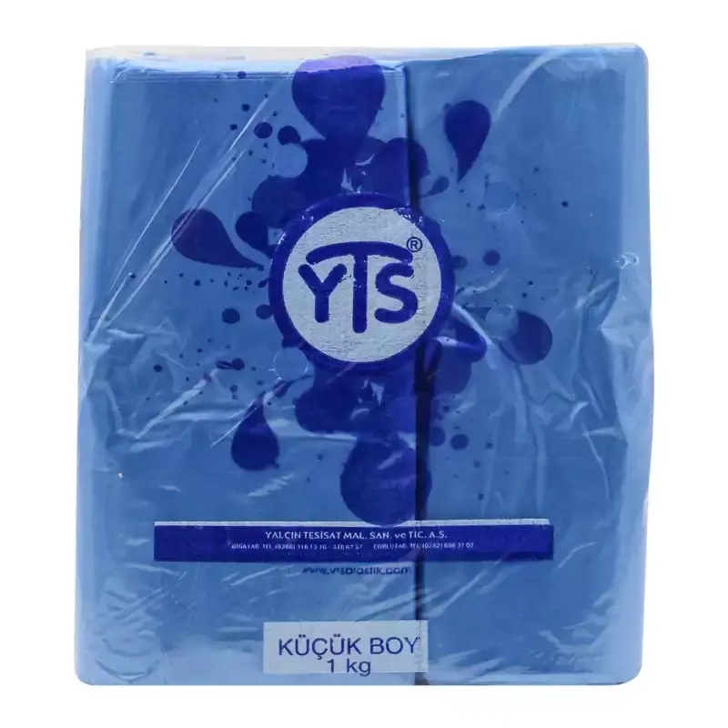 YTS Mavi Atlet Poşet Küçük Boy 24x42 Hışır Poşet - 2