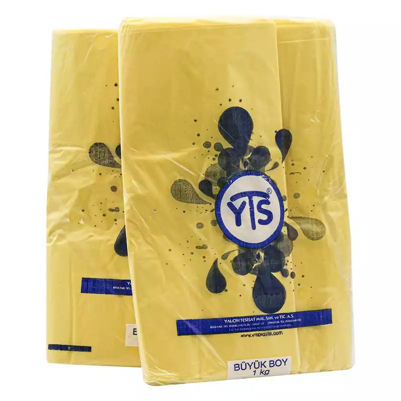 YTS Sarı Atlet Poşet Büyük Boy 30x60 Hışır Poşet - 4