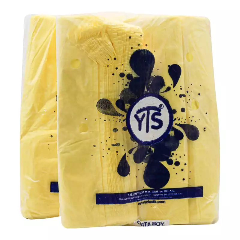 YTS Sarı Atlet Poşet Orta Boy 27x50 Hışır Poşet - 3
